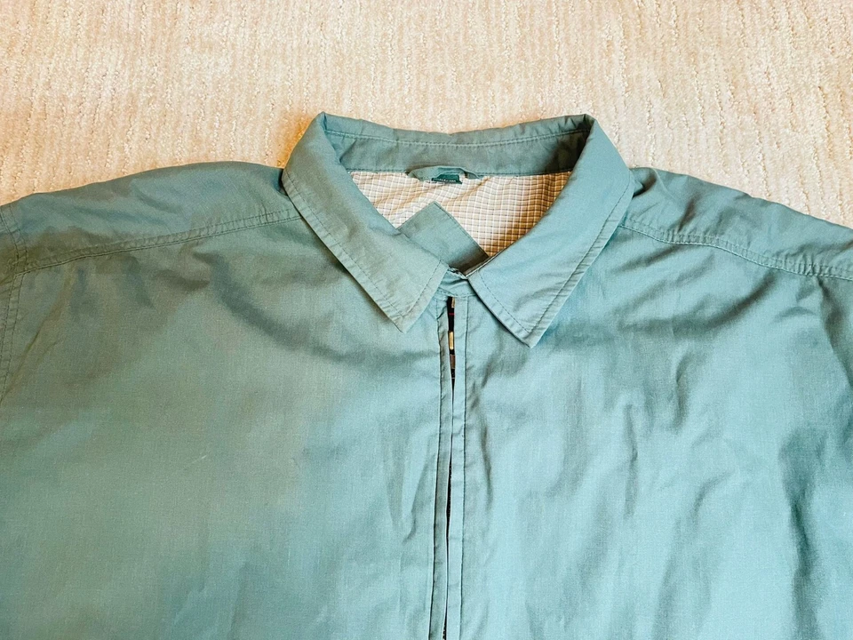 Vintage Trader Bay Jacket Mens XL Green Full Zip Windbreaker 80s - Image 4 of 4