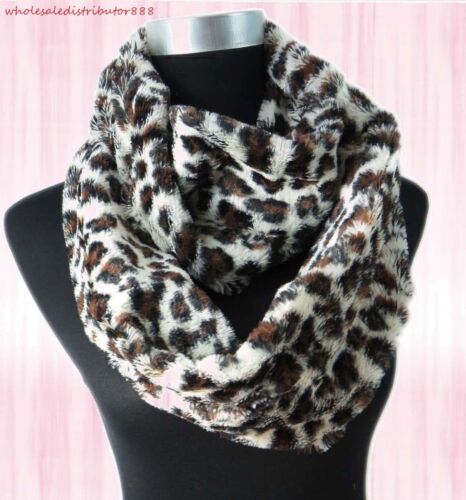  animal print faux fur wholesale winter eternity infinity scarf ML2 - Picture 1 of 1