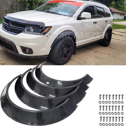 4.5" Carbon Fender Flares Extra Wide Wheel Arch For Dodge Journey Grand