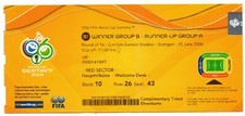 Ticket WC 2006 #51 England - Ecuador