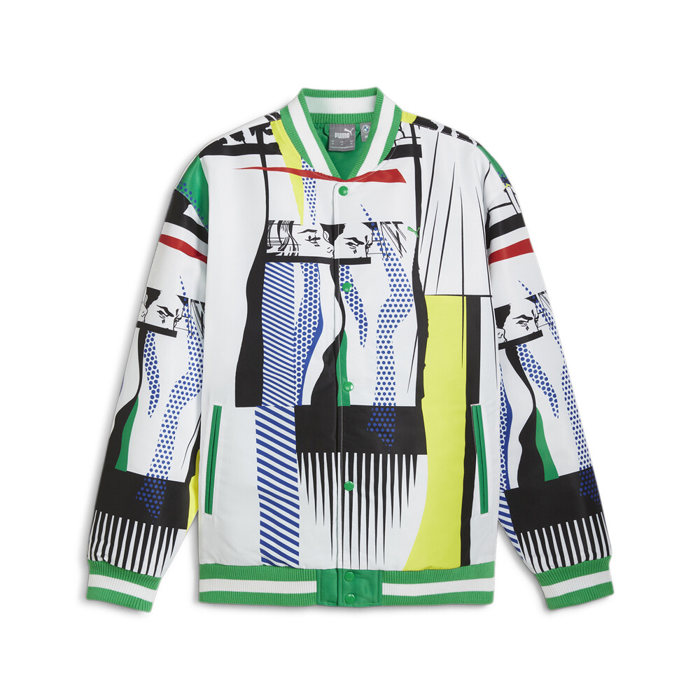 Куртка-бомбер Puma Bmw Mms Mens Multi, белая Повседневная спортивная верхняя одежда 62462201