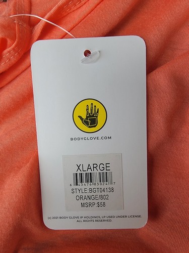 Body Glove Mujer Relajado Sólido Espalda Corredora Rendimiento Top Naranja/802 Talla XL - Imagen 4 de 4