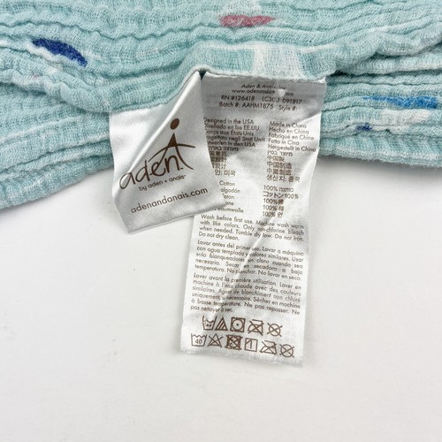 Aden + Anais Blue Making Waves Segelboot Babydecke Swaddle Musselin Baumwolle Lovey - Bild 5 von 9