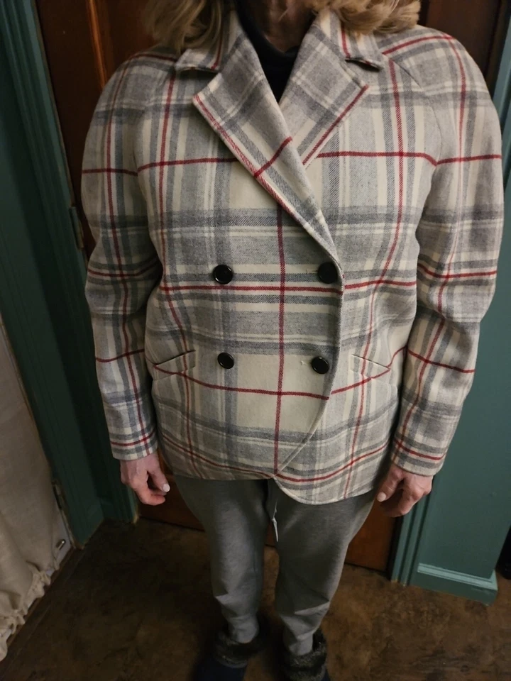 BB3 Brooks Brothers X Thom Browne черный флисовый женский клетчатый шерстяной блейзер M Vint - Изображение 2 из 4