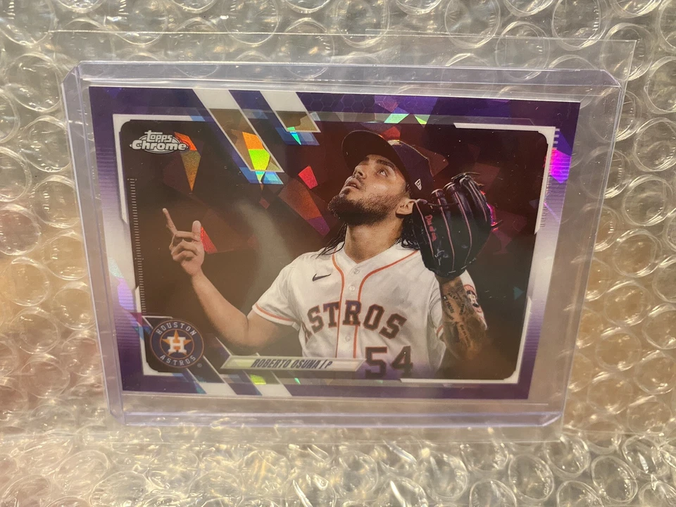 2021 Topps Chrome Sapphire Edition Roberto Osuna 10/10 - Image 3 of 4