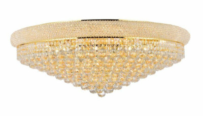 Large Crystal Chandelier Foyer Flush Mount Dining Room 20 Light Fixture 36 inch