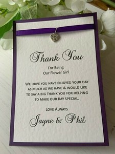 thank you for being our flower girl card
