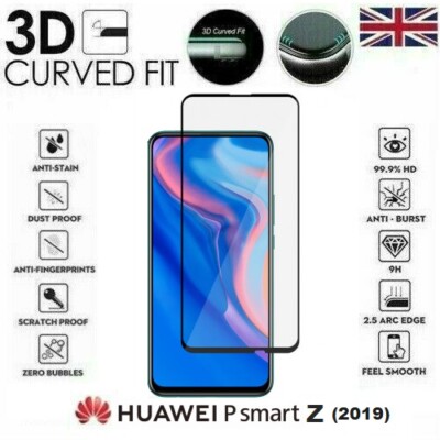 For Huawei P Smart Z 2019 Genuine Full 3D Tempered Glass Screen Protector Cover