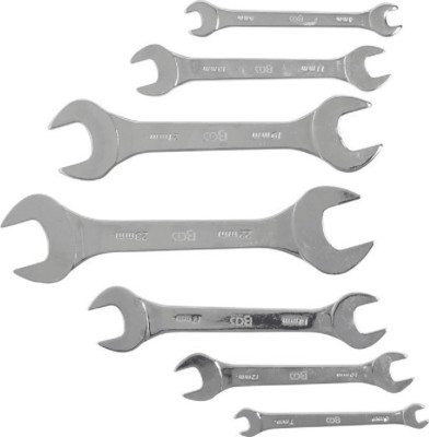 BGS 6-23mm Extra Flat Double Mouth Wrench Set, 7 Pieces 9019