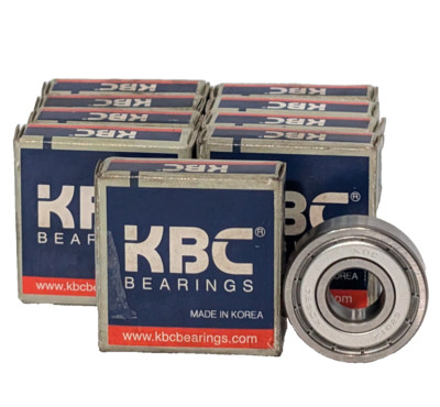 Lot of 9: KBC 6201ZZ-C3-G81, 6201Z Premium Metal Ball Bearings