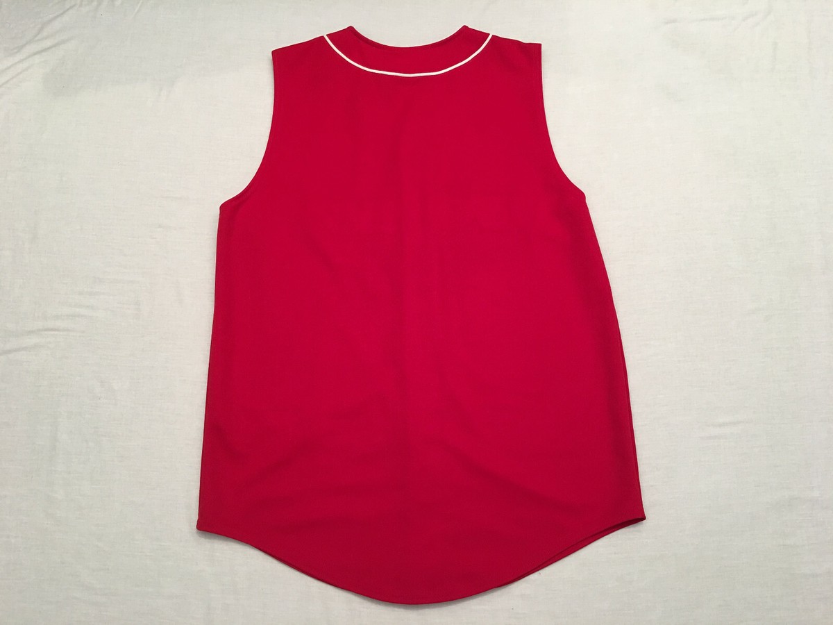 XLサイズTeamwork Athletic Sleeveless Jersey TEAMWORK ATHLETIC APPAREL Men's Red Embroidered L'Guy Sleeveless