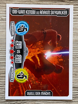 Star Wars Force Attax Movie Cards Serie 1 Karte 171 Obi-Wan Kenobi vs Anakin Sky
