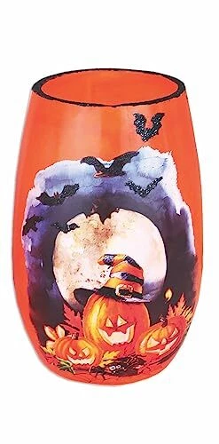 Stony Creek - 5" Lighted Orange Vase - Pumpkin Patch