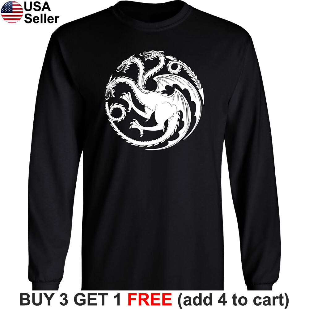 T-shirt Game Of Thrones Targaryen - Maison Feu Et Sang, Mère Des Dragons, Motif Imprimé