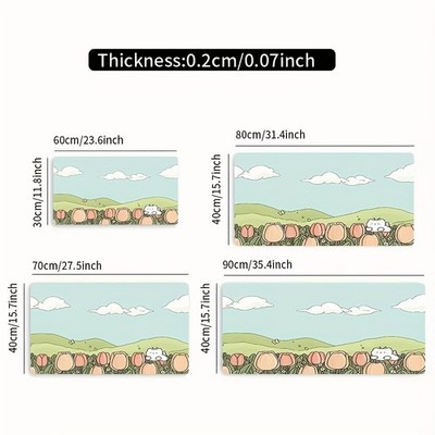 40*90cmCute Anime-Inspired Large Mouse Pad with Pastel Colors & Totoro Design -