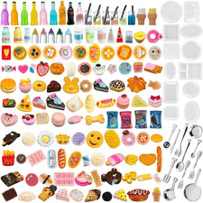 150Pcs Miniature Food Drinks Bottle Toys Mixed for Dollhouse Kitchen Accessories