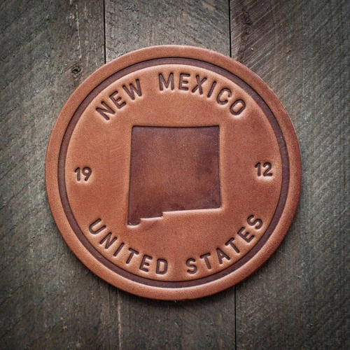 Sugarhouse Leather New Mexico State Silhouette Coaster