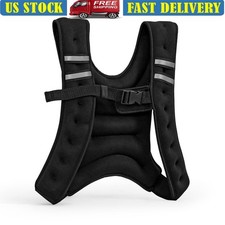 Weighted Vest Strength Training Cardio HIIT Adjustable Reflective Exercise New