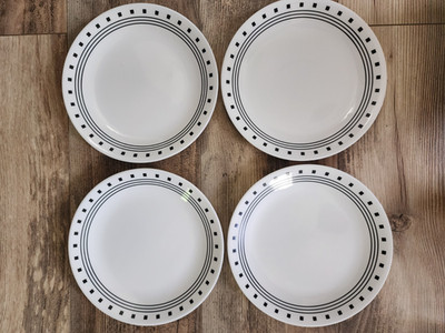 Corelle Livingware City Block Luncheon Plates | Set of 4 | 8.5'' diameter