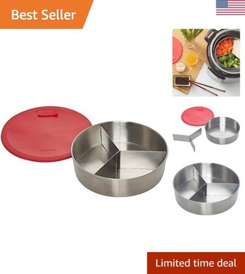 Official Round Nonstick Cook/Bake Pan with Lid & Removable Divider, Multi-Pur...