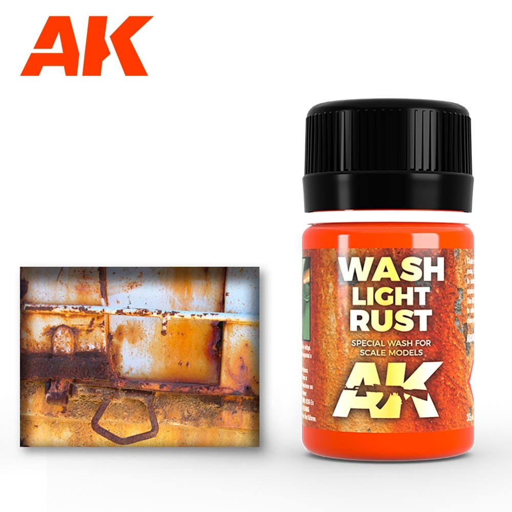 AK Interactive 00046 35ml Light Rust Wash for Green Vehicles - Image 6