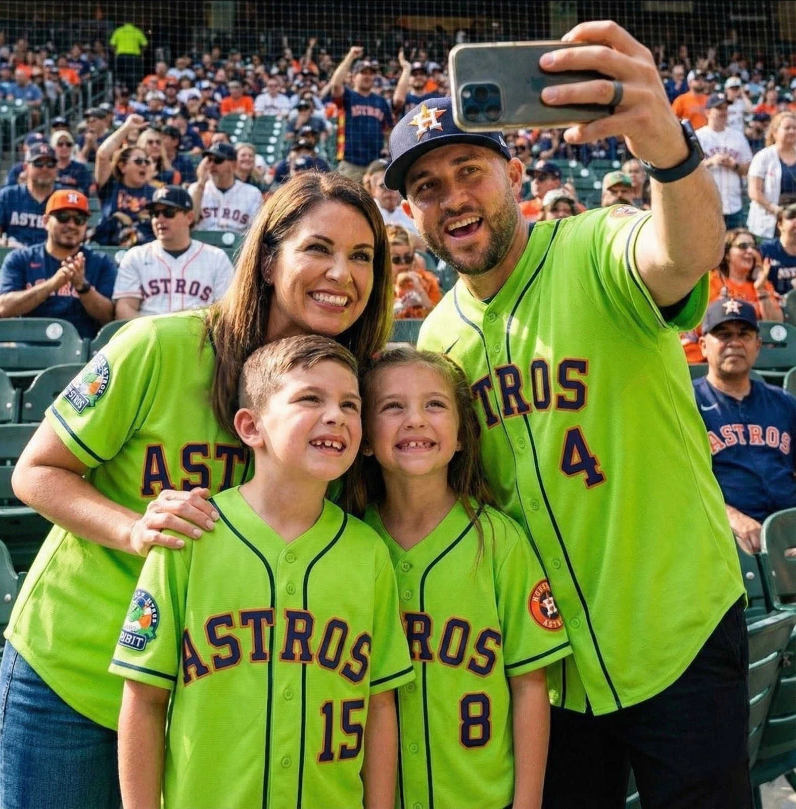 Custom 2025 Houston Astros Orbit The Mascot Special Edition 3DPrint Green Jersey