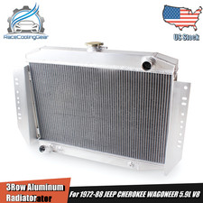 3 Rows Aluminum Radiator For 1972-1988 Jeep Cherokee J10 J20 Wagoneer 5.9l V8 3 Rows Aluminum Radiator For 1972-1988 Jeep Cherokee J10 J20 Wagoneer 5.9l V8