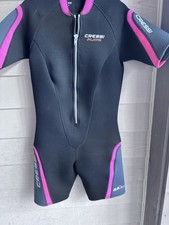CRESSI Playa WOMEN'S LIDO 2.5 MM SHORTY WETSUIT BLACK AND Pink Size XXL