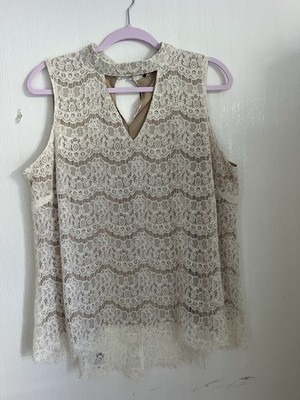 rose & olive blouse xl  Beige NWT