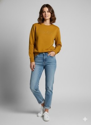 tommy hilfiger women Embroidered Sweatshirt/ Gold/ Sz Small/ NWT