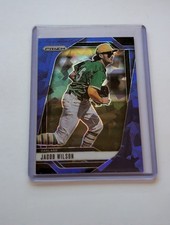 2025 Panini Prizm - Jacob Wilson, Jacob Wilson #90 Blue Ice Prizm (RC)
