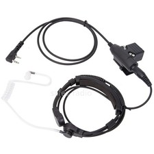 U94 PTT Neck Throat Earpiece Nato Tactical Headset Mic Baofeng UV-5R Ham Radios