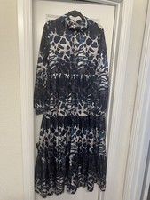 Beautiful Lady’s Dress, Size Medium,  Shades Of Blue And Off White