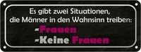 Blechschild 10X27 Cm MäNner Wahnsinn Frauen Keine Spruch Zitat Deko Geschenk Met