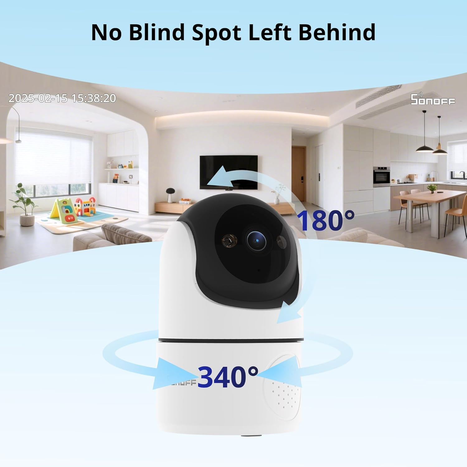 Telecamera WiFi PT2 1080P 360°: Integrazione Smart e AI Detection - 4