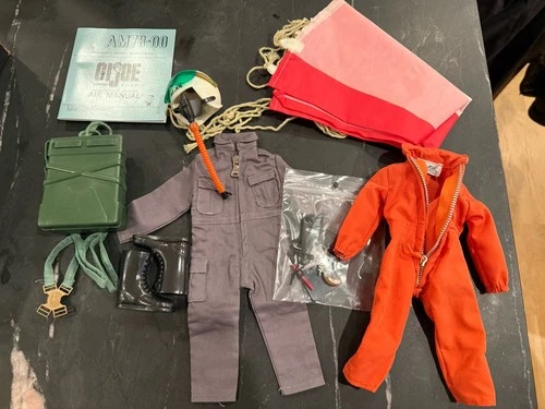 Gi Joe 40th Anniversary Action Pilot Man Air Force Fighter Ace Jet Parachute Lot