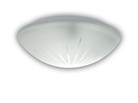LED Treppenhausleuchte Schliffglas Satiniert Ø30Cm Garagenlampe Kellerleuchte