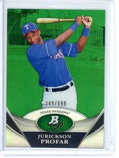 Jurickson Profar Prospects Green Refractors /599 2011 Bowman Platinum #BPP34