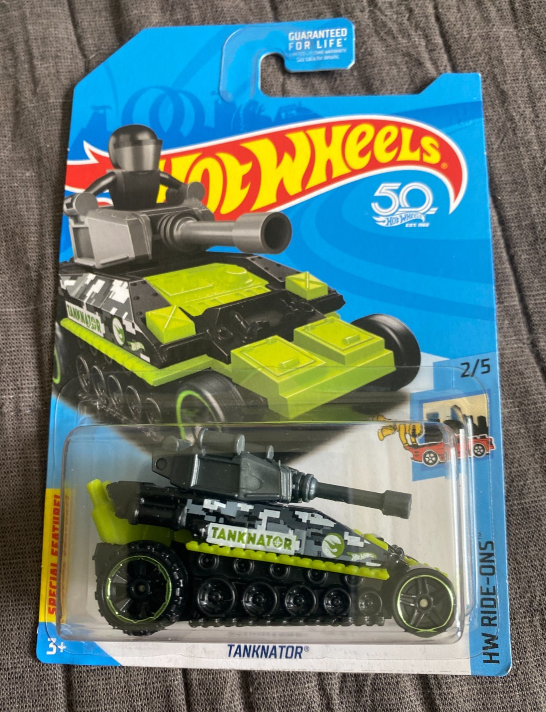 HOT WHEELS 2018 REGULAR TREASURE HUNT TANKNATOR, HW RIDE-ONS #2/5