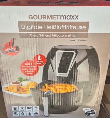 GOURMETmaxx Digital Heißluftfritteuse 1300W - Schwarz