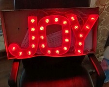Holiday Living JOY Sign 12 Inch Light Up LED Red Indoor Outdoor Christmas