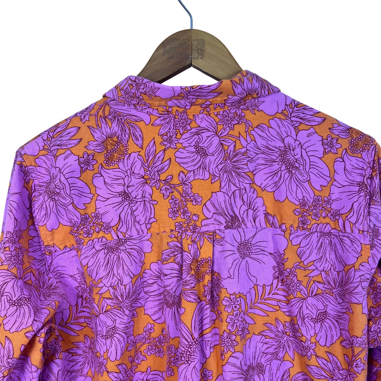 Universal Thread Floral Print Button Down Linen B… - image 5