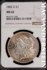 1882-O Morgan Dollar-NGC MS 62 Brilliant Uncirculated #SLM510