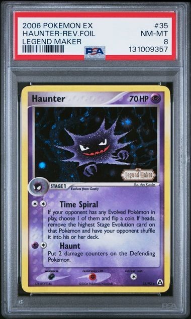 Haunter Reverse Foil Stamped 35/92 EX Legend Maker 2006 Pokémon PSA 8
