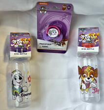 PAW Patrol Bottle Pacifier Set 9oz BPA-Free Pink, Purple