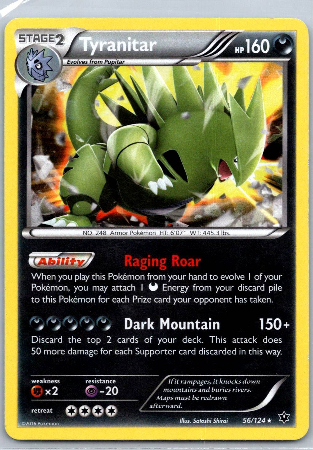 Tyranitar Holo Rare XY - Fates Collide 56/124 NM