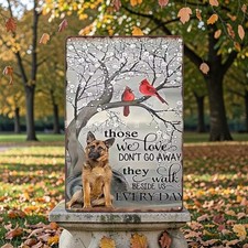 German Shepherd 8x12 Memorial Metal Yard Sign Dog Lover Vintage Plaque