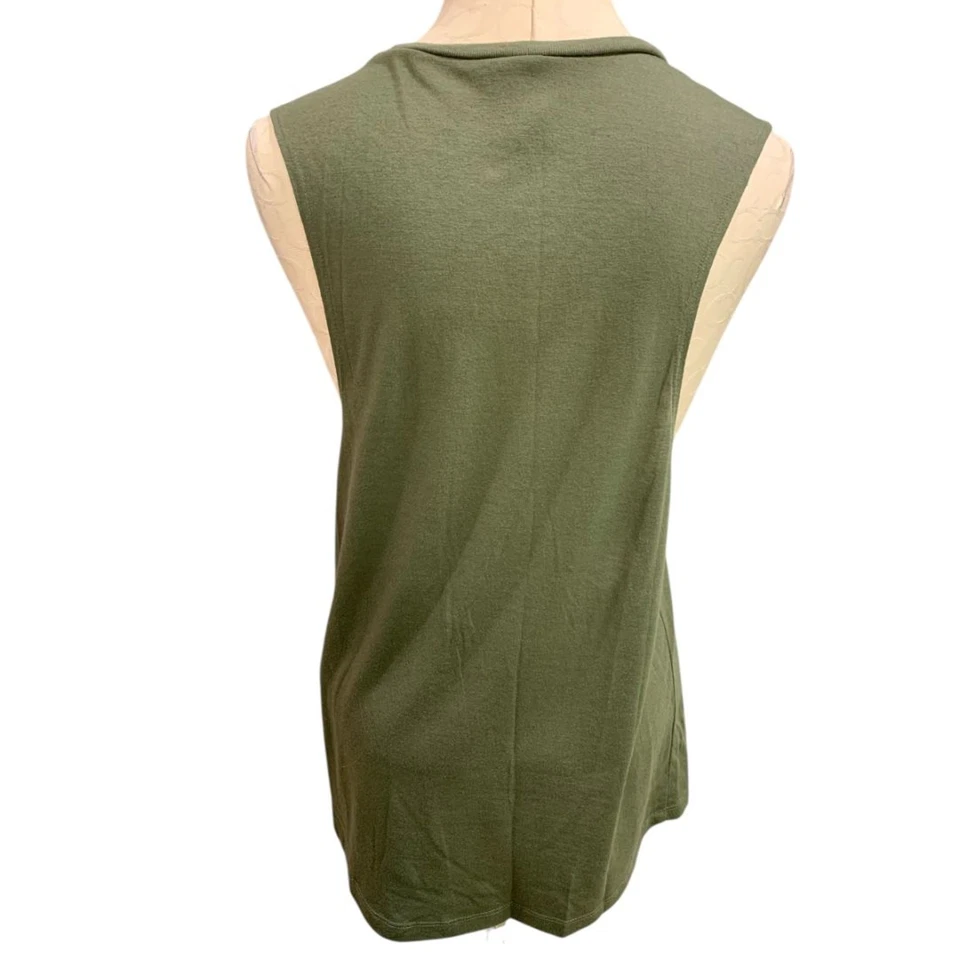 2XL Yoga Home Green Womens Olive Green Tank Top Lightweight - Image 4 of 4