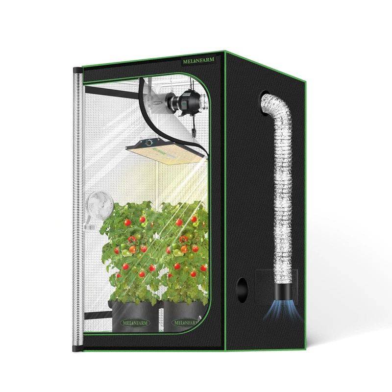 MELONFARM 28x28x63 Grow Tent, Double Transparent Viewing Door Indoor Grow