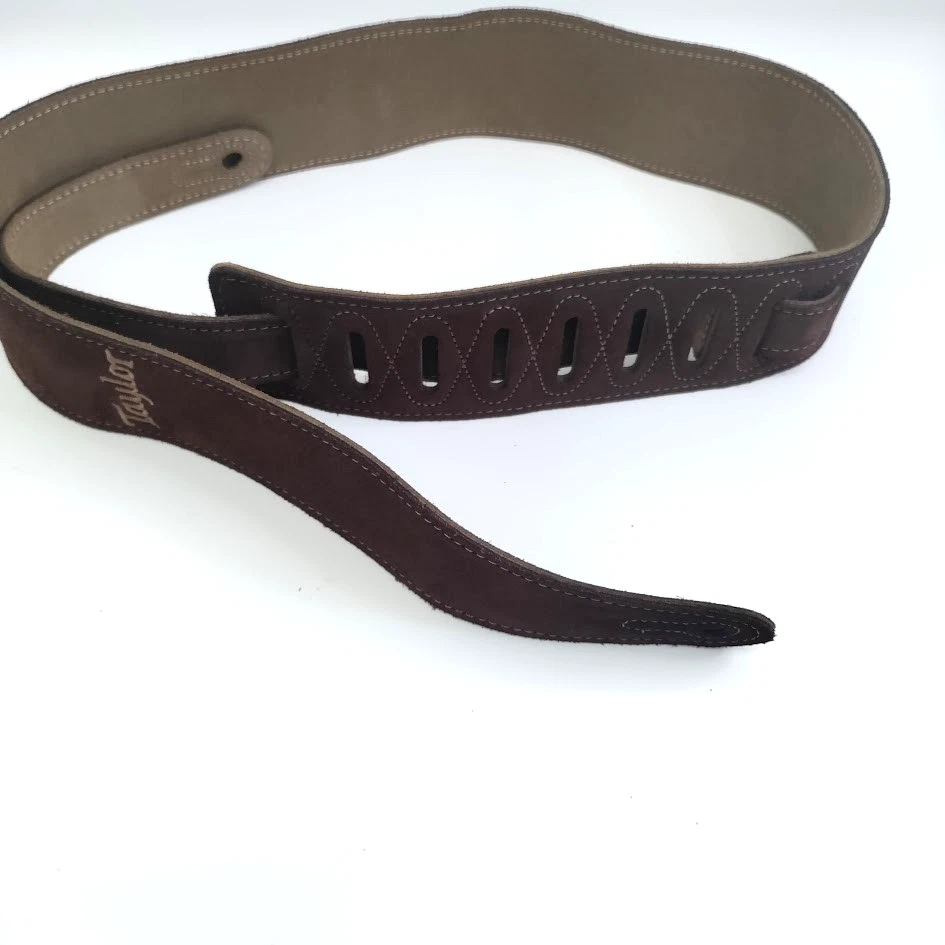 Correa de Guitarra Taylor Bordada Gamuza 2.5" Marrón ~ 50" + Ajustable Foto 2 de 4